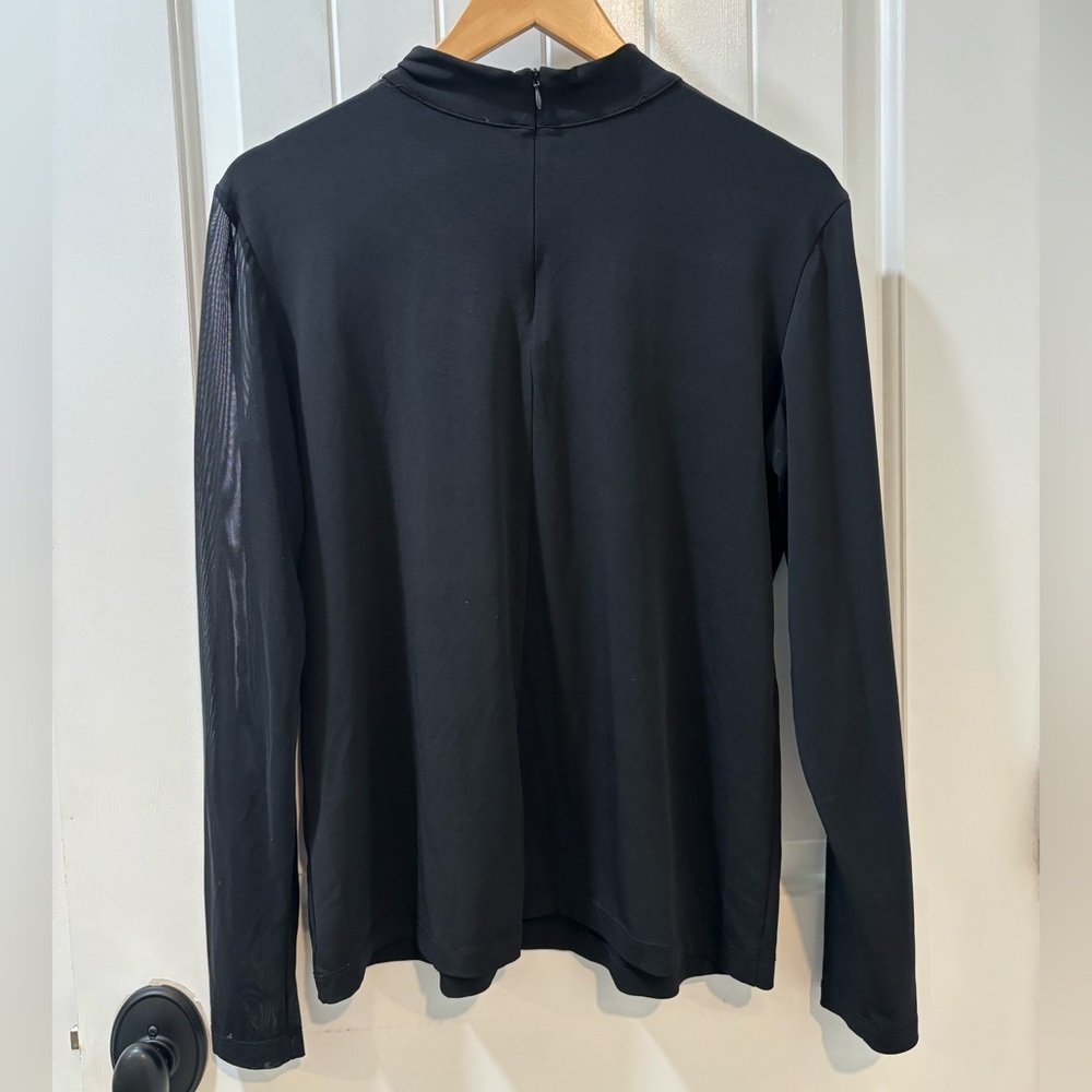 Anatomie Blouse Long Sleeve Sheer Accents Size XL - Picture 5 of 6